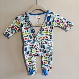 Zutano Print Baby Snap Footie Newborn